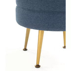 Manhattan Comfort Lot de 2 poufs tapissés en mélange de polyester tissé Bailey