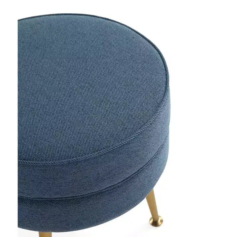 Manhattan Comfort Lot de 2 poufs tapissés en mélange de polyester tissé Bailey