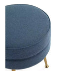 Manhattan Comfort Lot de 2 poufs tapissés en mélange de polyester tissé Bailey