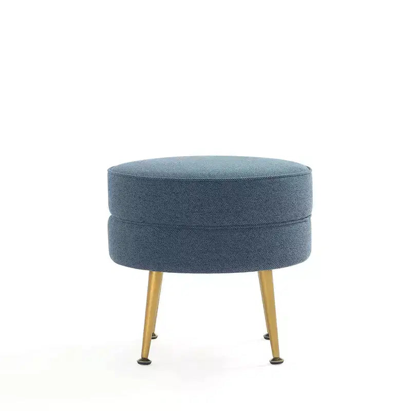 Manhattan Comfort Lot de 2 poufs tapissés en mélange de polyester tissé Bailey