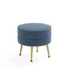 Manhattan Comfort Lot de 2 poufs tapissés en mélange de polyester tissé Bailey