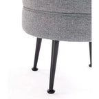 Manhattan Comfort Lot de 2 poufs tapissés en mélange de polyester tissé Bailey