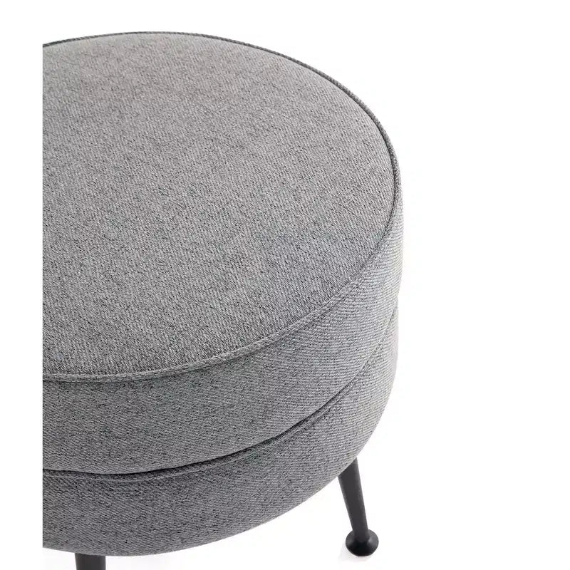 Manhattan Comfort Lot de 2 poufs tapissés en mélange de polyester tissé Bailey
