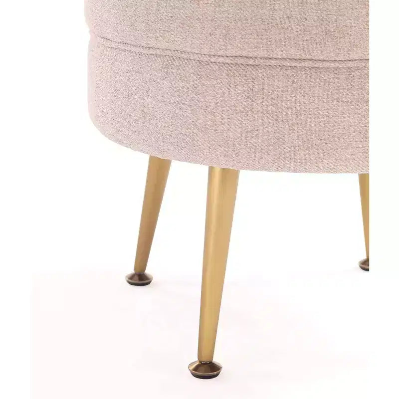 Manhattan Comfort Lot de 2 poufs tapissés en mélange de polyester tissé Bailey