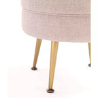 Manhattan Comfort Lot de 2 poufs tapissés en mélange de polyester tissé Bailey