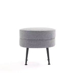 Manhattan Comfort Lot de 2 poufs tapissés en mélange de polyester tissé Bailey