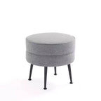 Manhattan Comfort Lot de 2 poufs tapissés en mélange de polyester tissé Bailey