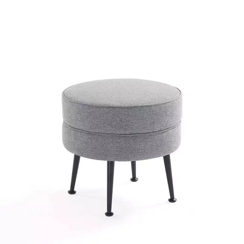 Manhattan Comfort Lot de 2 poufs tapissés en mélange de polyester tissé Bailey