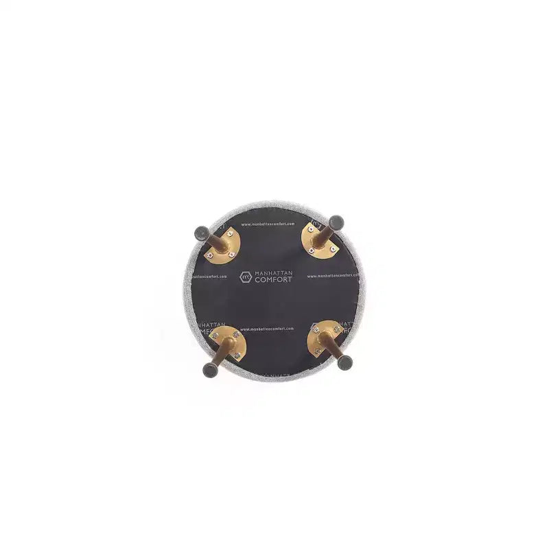 Manhattan Comfort Lot de 2 poufs tapissés en mélange de polyester tissé Bailey