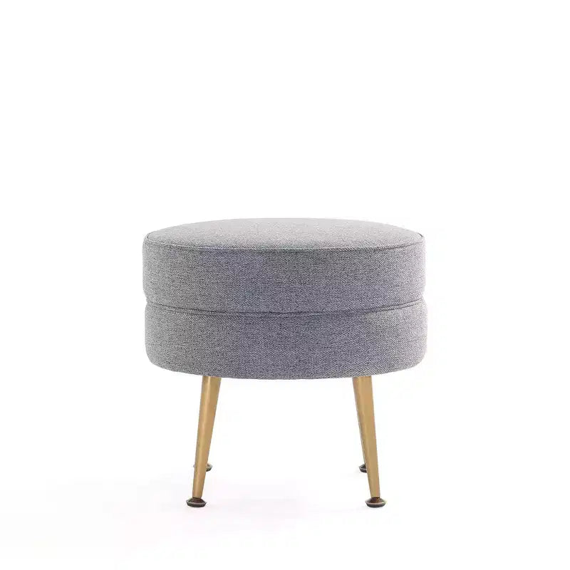 Manhattan Comfort Lot de 2 poufs tapissés en mélange de polyester tissé Bailey