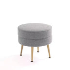 Manhattan Comfort Lot de 2 poufs tapissés en mélange de polyester tissé Bailey