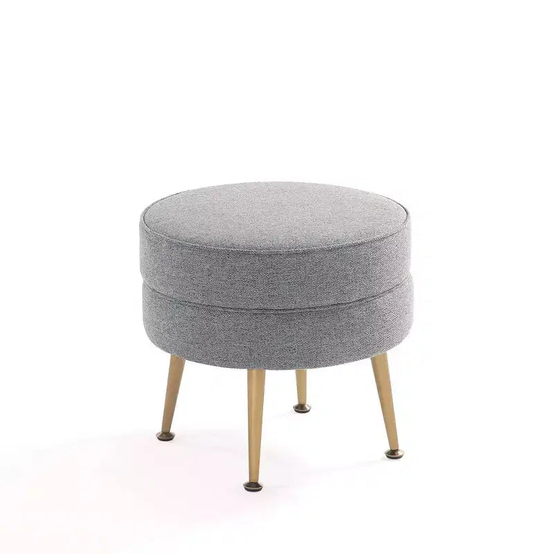 Manhattan Comfort Lot de 2 poufs tapissés en mélange de polyester tissé Bailey