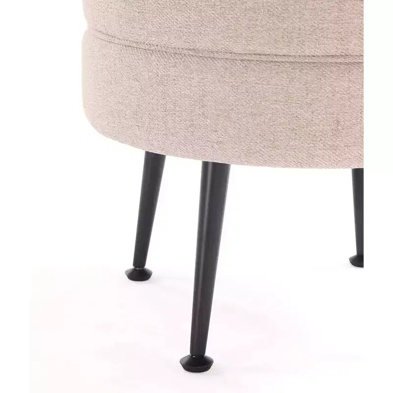 Manhattan Comfort Lot de 2 poufs tapissés en mélange de polyester tissé Bailey