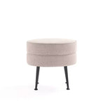 Manhattan Comfort Lot de 2 poufs tapissés en mélange de polyester tissé Bailey
