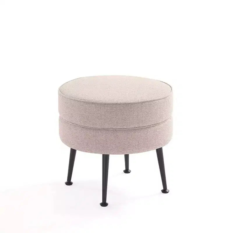 Manhattan Comfort Lot de 2 poufs tapissés en mélange de polyester tissé Bailey