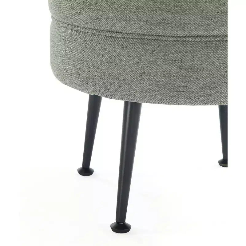 Manhattan Comfort Lot de 2 poufs tapissés en mélange de polyester tissé Bailey