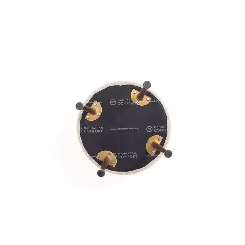Manhattan Comfort Lot de 2 poufs tapissés en mélange de polyester tissé Bailey