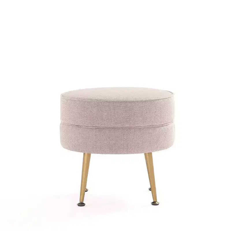 Manhattan Comfort Lot de 2 poufs tapissés en mélange de polyester tissé Bailey