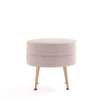 Manhattan Comfort Lot de 2 poufs tapissés en mélange de polyester tissé Bailey