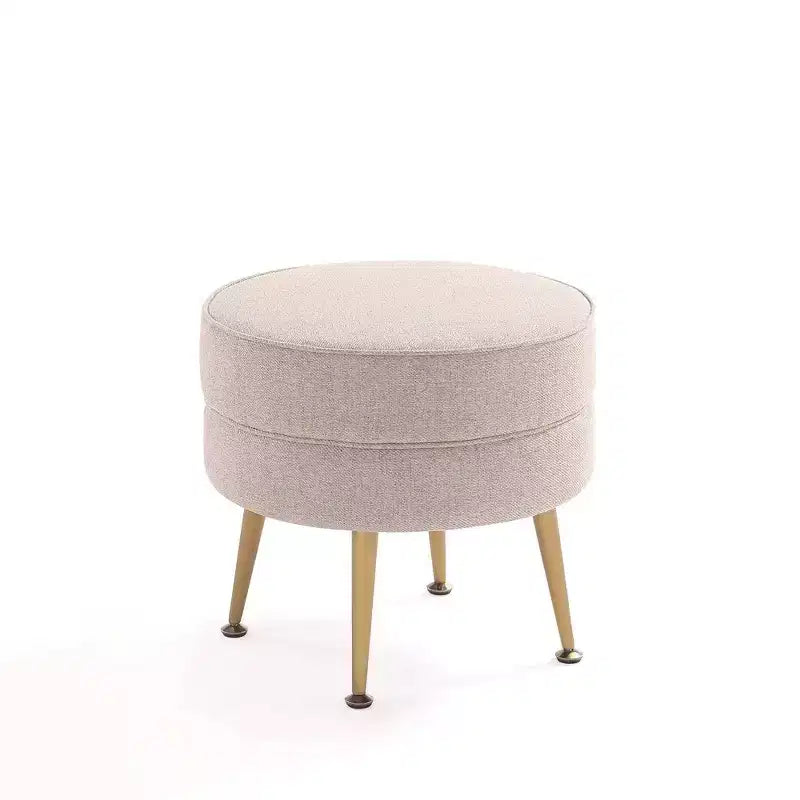 Manhattan Comfort Lot de 2 poufs tapissés en mélange de polyester tissé Bailey