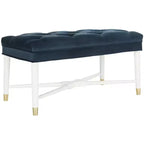 Banc capitonné Rory - FOX6294 - Bleu marine - Safavieh Couture