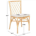 Chaise de salle à manger Austri - Lot de 2 - DCH6503 - Blanc/Naturel - Safavieh