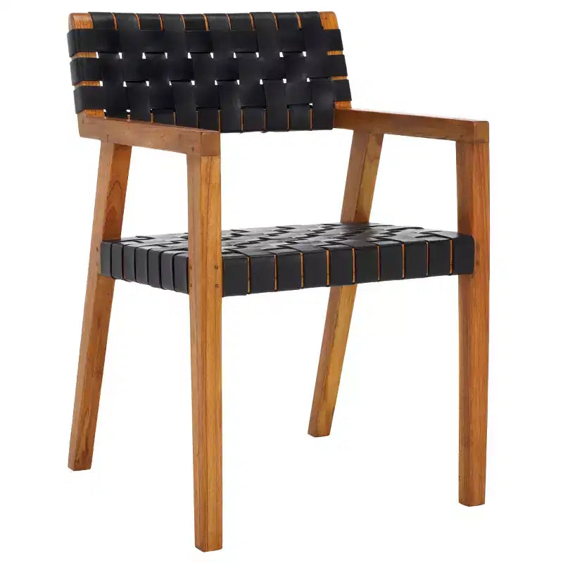 Chaise de salle à manger en cuir Cire - DCH4004 - Safavieh