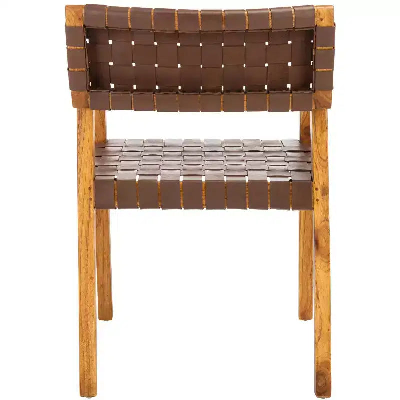 Chaise de salle à manger en cuir Cire - DCH4004 - Safavieh