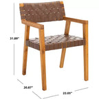 Chaise de salle à manger en cuir Cire - DCH4004 - Safavieh