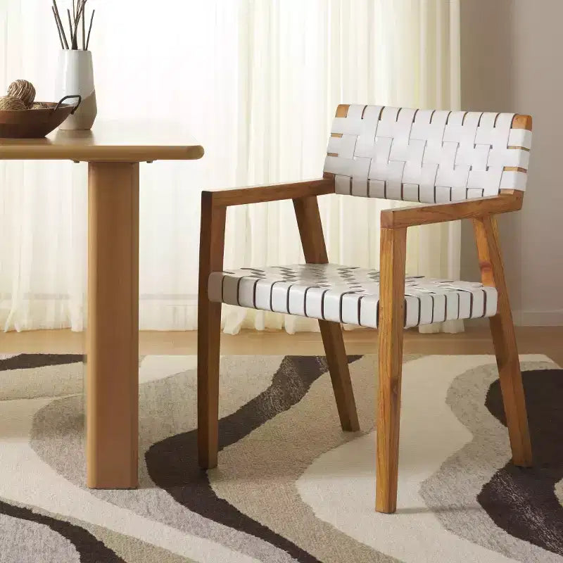 Chaise de salle à manger en cuir Cire - DCH4004 - Safavieh