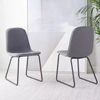 Chaise de salle à manger Makalu (lot de 2) - DCH2003 - Gris/Noir - Safavieh