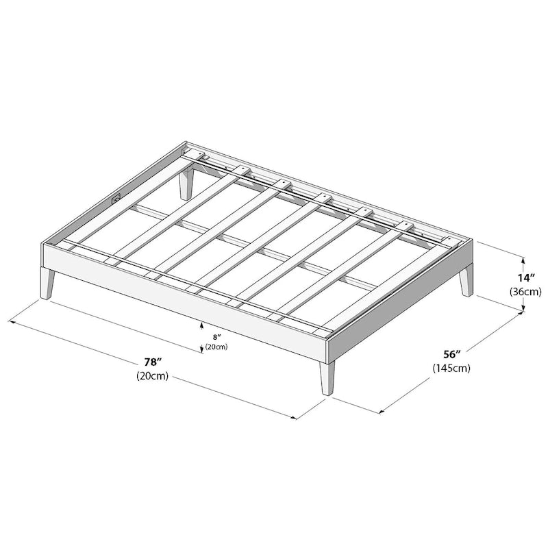 Lit plateforme grand format