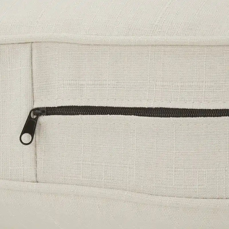 Chaise en tissu ivoire Stoddard avec clous décoratifs par iNSPIRE Q Artisan