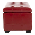Banc de rangement Lissa Red Manhattan de SAFAVIEH - 30 x 18 x 17 - 30L x 18P x 17H