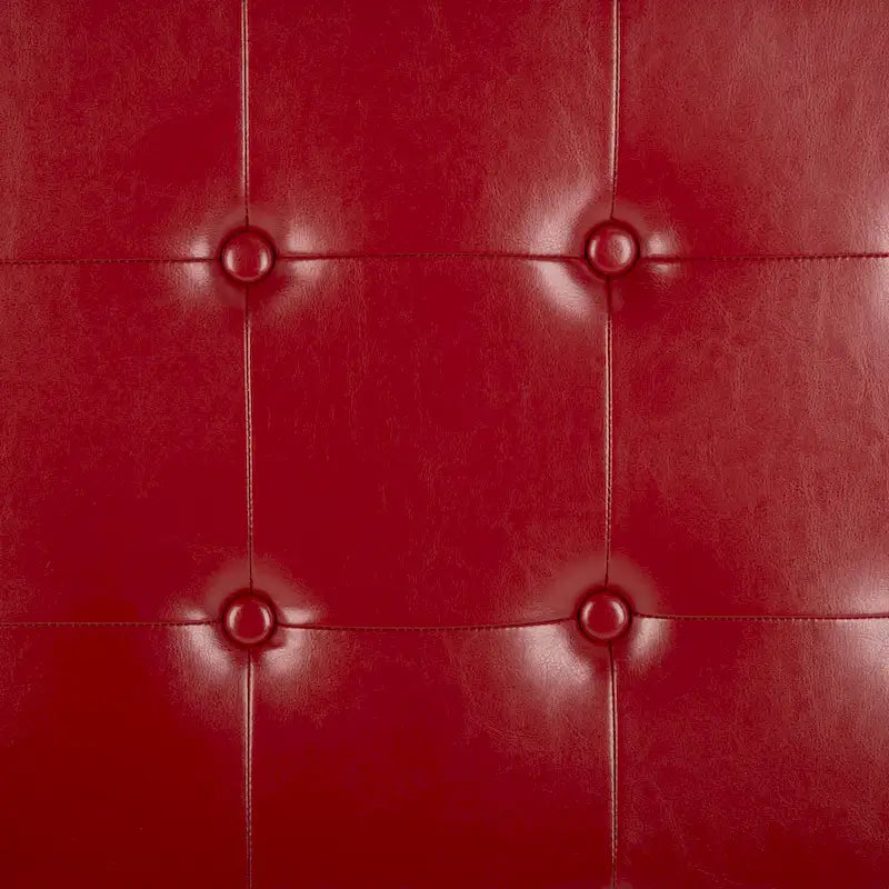Banc de rangement Lissa Red Manhattan de SAFAVIEH - 30 x 18 x 17 - 30L x 18P x 17H