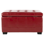 Banc de rangement Lissa Red Manhattan de SAFAVIEH - 30 x 18 x 17 - 30L x 18P x 17H