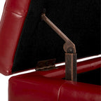 Banc de rangement Lissa Red Manhattan de SAFAVIEH - 30 x 18 x 17 - 30L x 18P x 17H