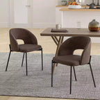 Lot de 2 ou 4 chaises de salle à manger Costway avec coussin en éponge haute densité et cadre robuste en forme de X