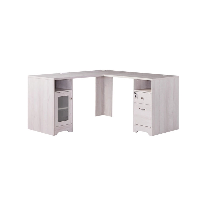 Bureau d'angle transitoire de 150 cm avec ports USB par