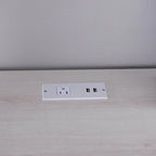 Bureau d'angle transitoire de 150 cm avec ports USB par