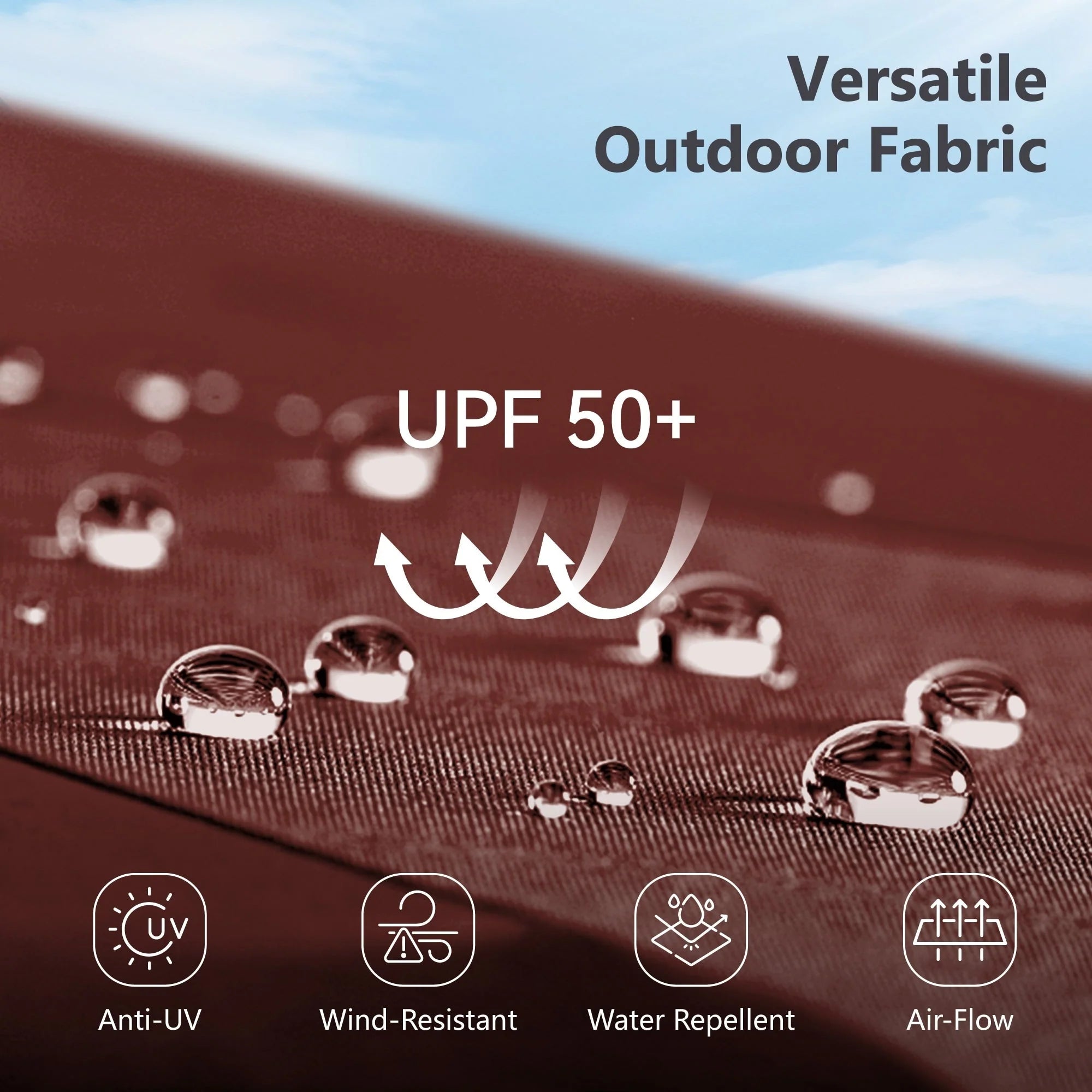 MAISON ARTS Parasol double de 4,5 m pour terrasse, grande taille, avec pied inclus