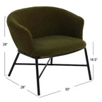 Fauteuil d'appoint en tissu bouclé Bowery Storied Home