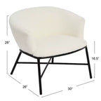 Fauteuil d'appoint en tissu bouclé Bowery Storied Home