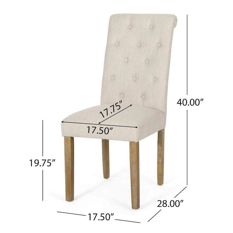 Chaise de salle à manger rembourrée (lot de 2) par