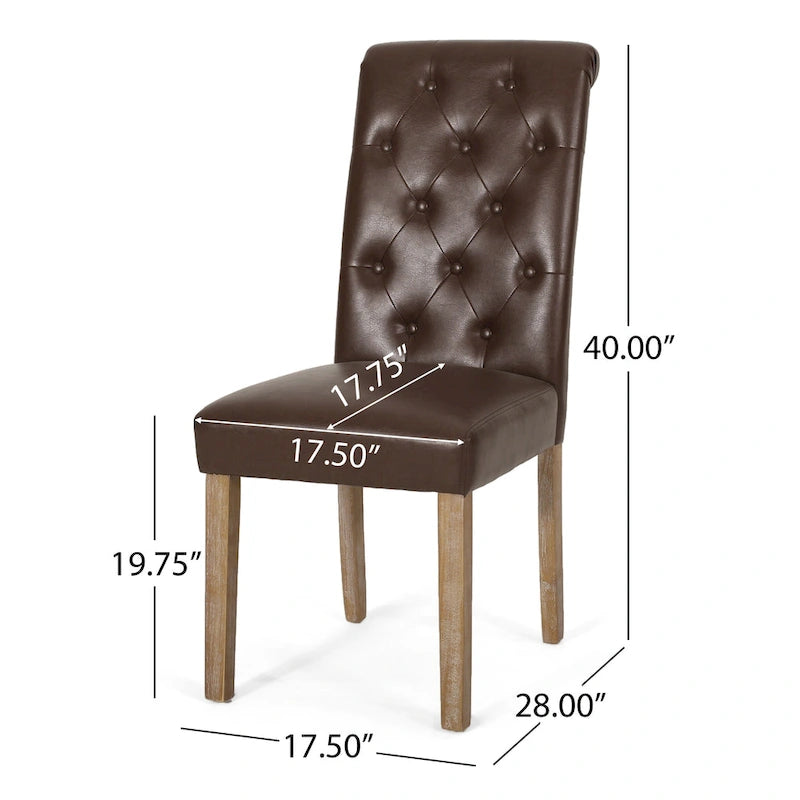 Chaise de salle à manger rembourrée (lot de 2) par