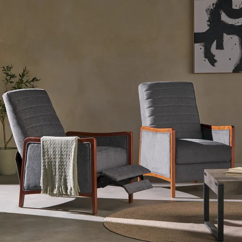 Fauteuils inclinables Anaura Channel Stitch Pushback de Christopher Knight Home