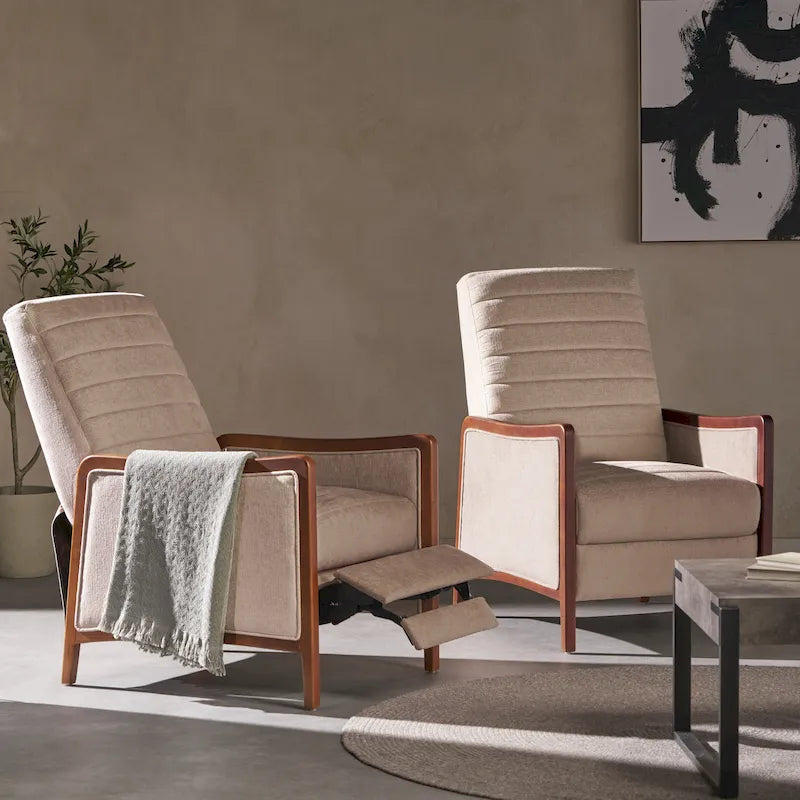 Fauteuils inclinables Anaura Channel Stitch Pushback de Christopher Knight Home