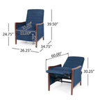 Fauteuils inclinables Anaura Channel Stitch Pushback de Christopher Knight Home