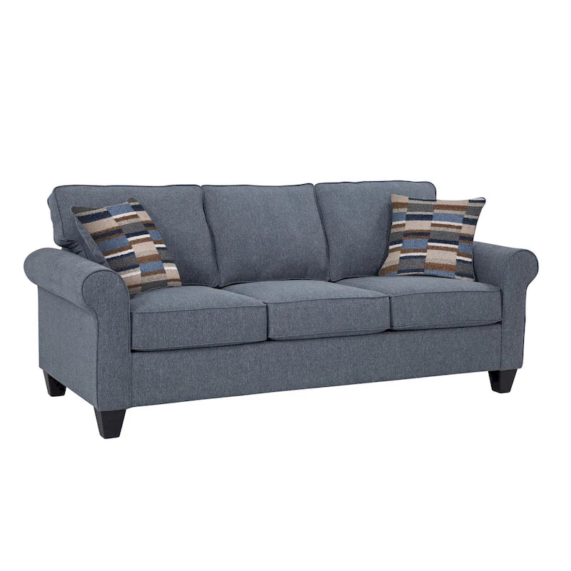 Canapé Eureka à accoudoirs roulés American Furniture Classics modèle 8-010-A330V22 avec deux coussins