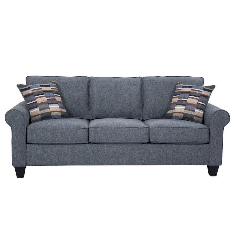 Canapé Eureka à accoudoirs roulés American Furniture Classics modèle 8-010-A330V22 avec deux coussins